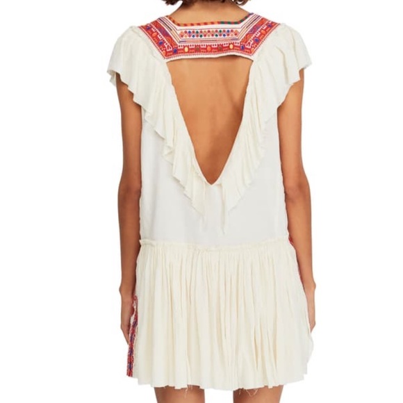 NWT Free People Day Glow Mini White Sand Dress. S - Picture 7 of 13